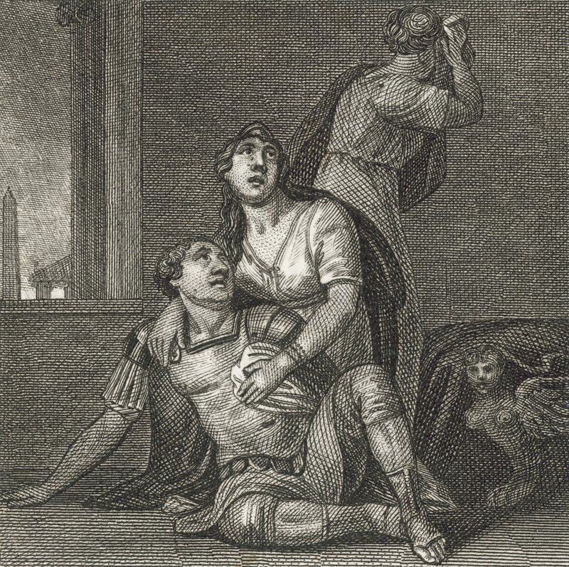A morte de Marco António (gravura) de English School