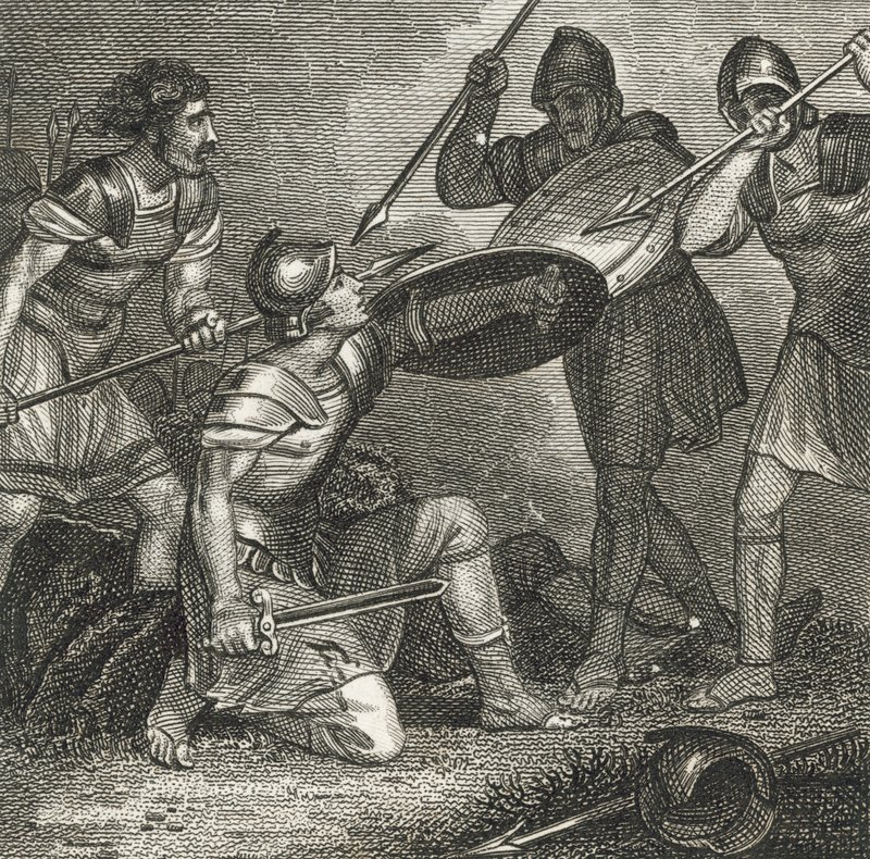 A morte de Spartacus (gravura) de English School