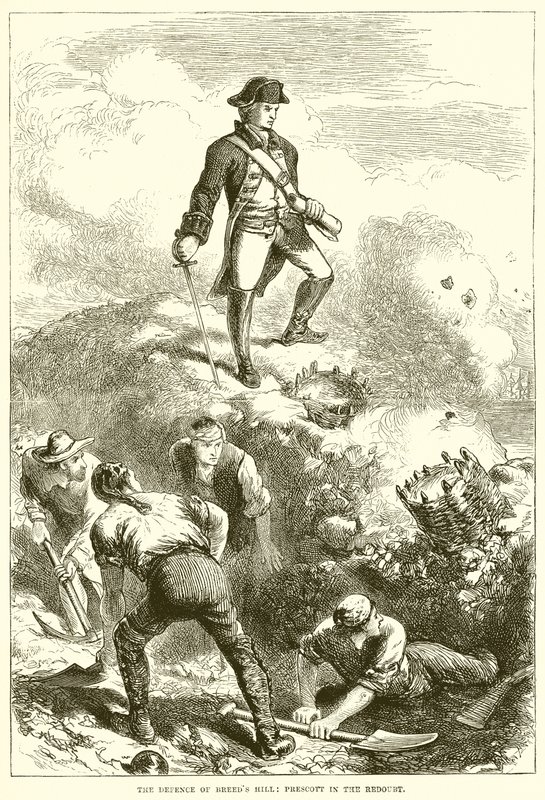 A defesa de Breeds Hill: Prescott in the Redoubt de English School