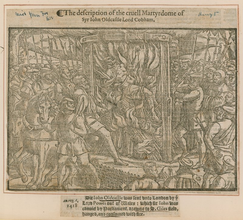 A descrição do cruy Martydome de Syr John Oldcastle Lord Cobham de English School