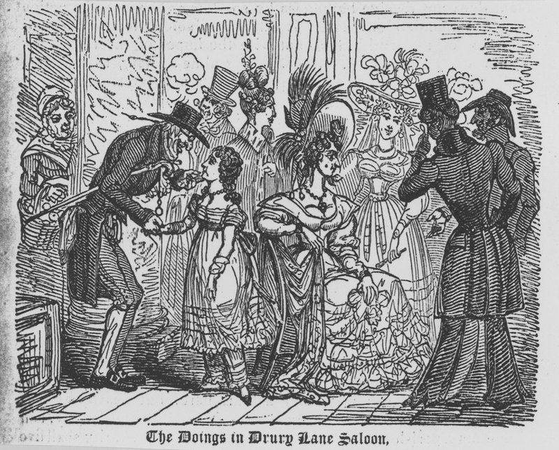 Os feitos em um Drury Lane Saloon de English School