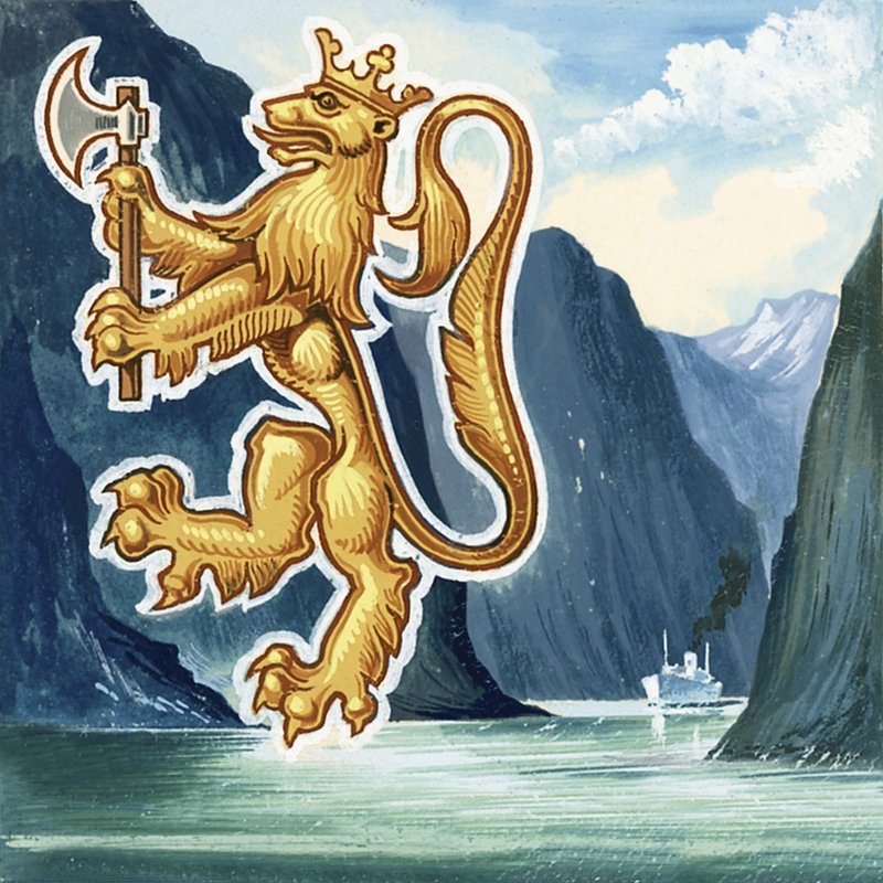 O emblema da Noruega de English School