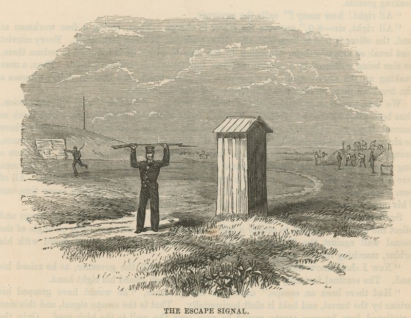 O sinal de escape no Woolwich Hulks de English School