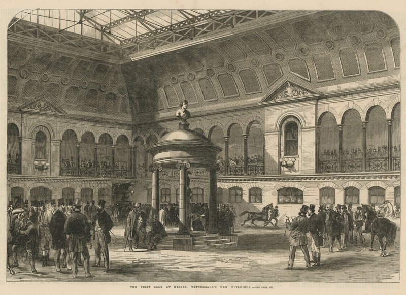 A primeira venda no novo edifício da Messrs Tattersalls de English School