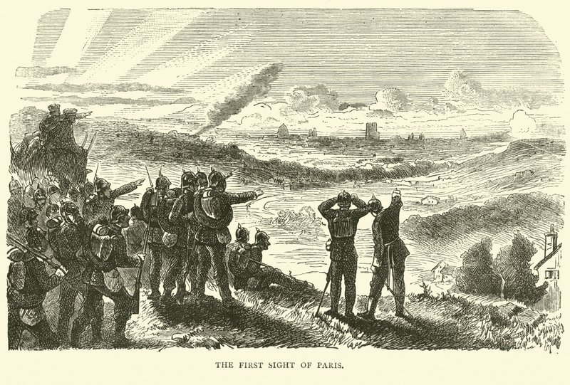 A primeira vista de Paris, setembro de 1870 de English School