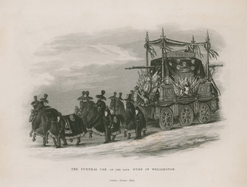 O carro fúnebre do falecido Duque de Wellington de English School
