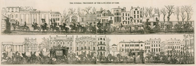 O cortejo fúnebre do falecido Duque de York de English School