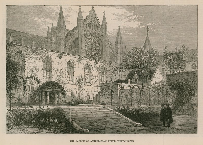 O jardim da casa de Ashburnham de English School