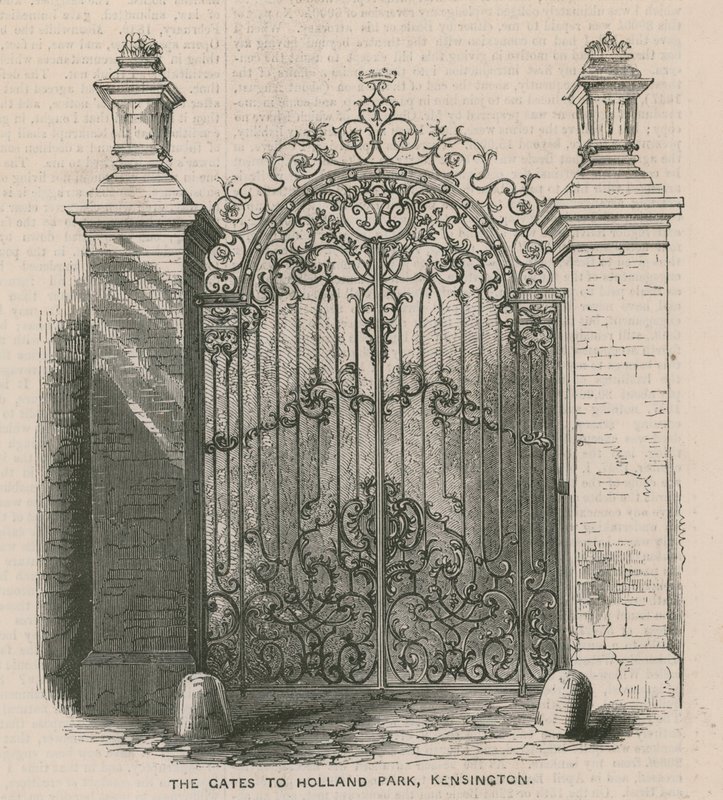 Os portões para Holland Park, Kensington de English School