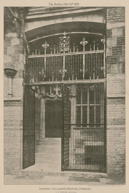 O gateway, Hospital Infantil, Finsbury; fotografia de English School