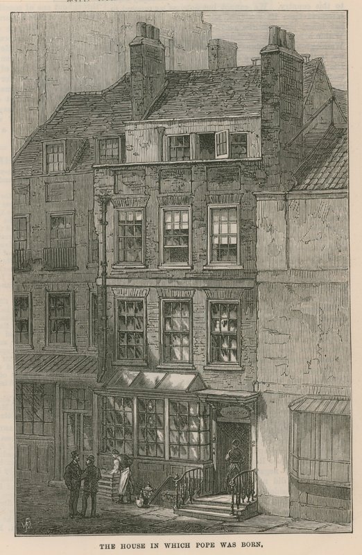 A casa em que nasceu Alexander Pope de English School