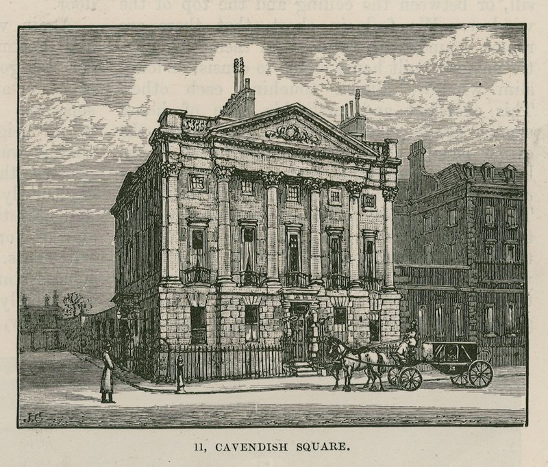 A casa do Sr. Scotmother, Cavendish Square, Londres de English School