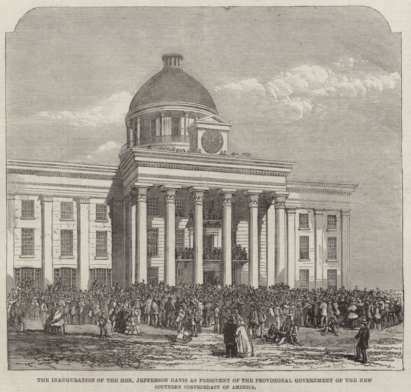 A inauguração do honorável Jefferson Davis de English School