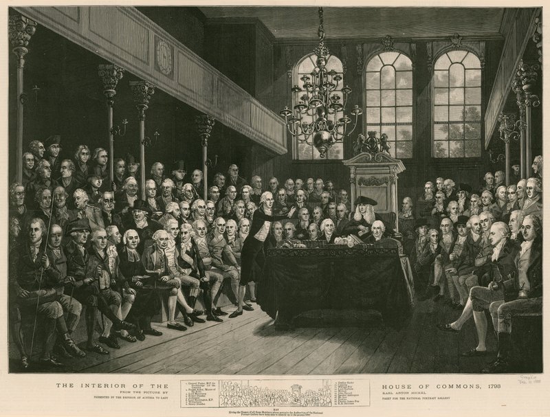 O interior da Câmara dos Comuns, 1793 de English School