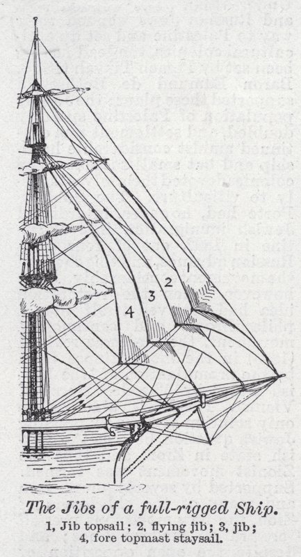 A bujarrona de um navio com a tripulação cheia (litho) de English School