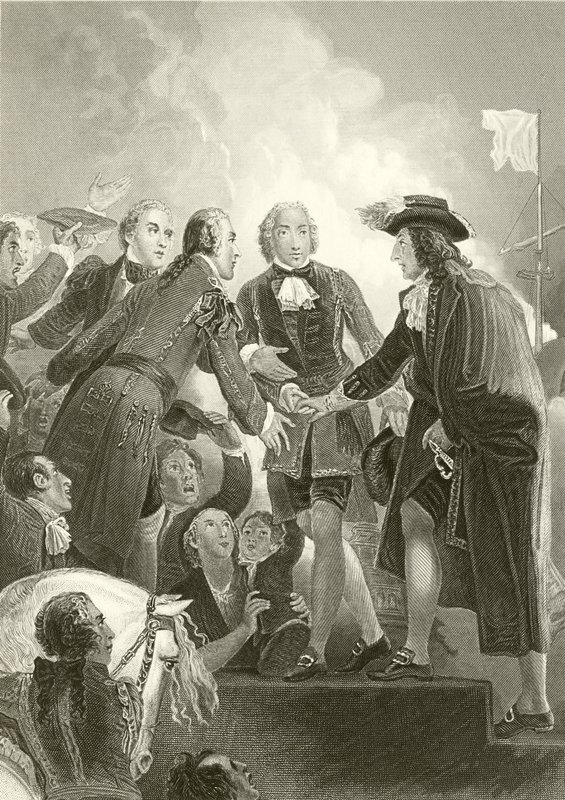 O desembarque de William III em Torbay de English School