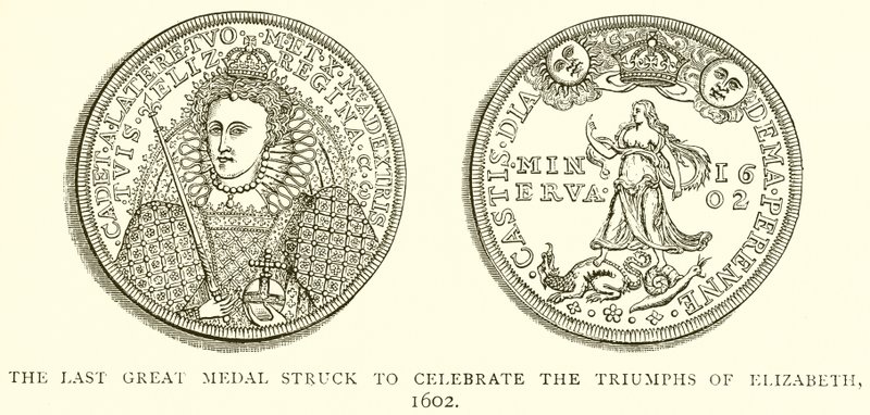 A última grande medalha atingiu os triunfos de Elizabeth em 1602 de English School