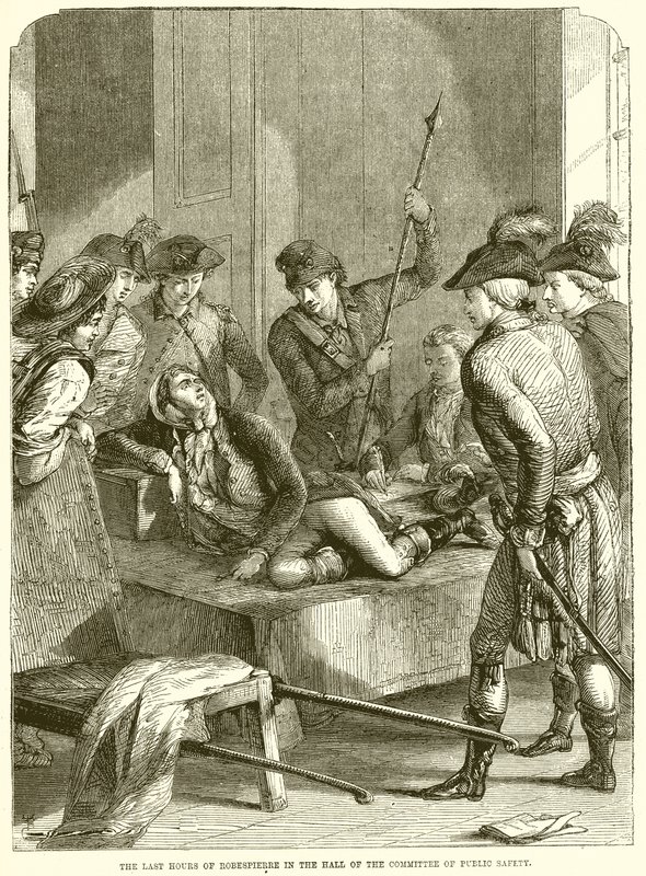 As últimas horas de Robespierre no salão do Comitê de Segurança Pública de English School