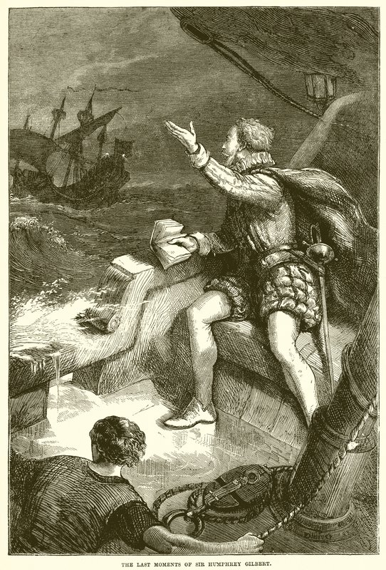 Os últimos momentos de Sir Humphrey Gilbert de English School