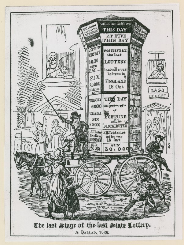 O último estágio da última loteria estadual. Uma balada 1826 de English School