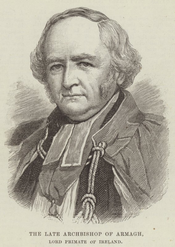 O falecido Arcebispo de Armagh, Lord Primate of Ireland (gravura) de English School