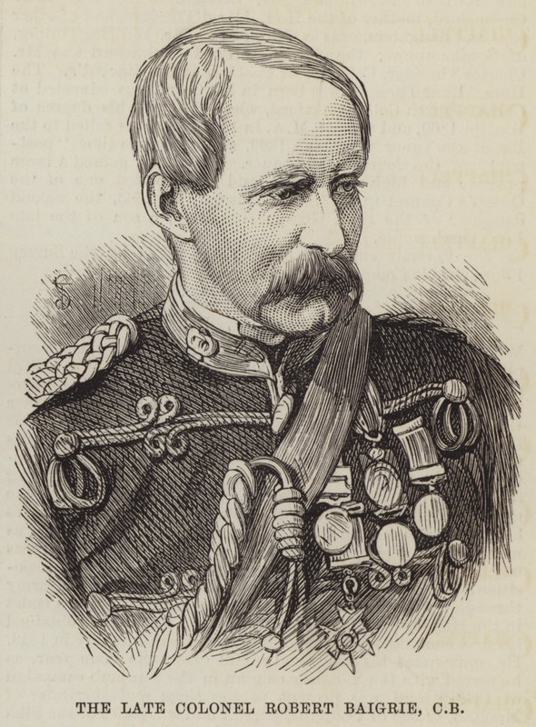 O falecido Coronel Robert Baigrie, CB (gravura) de English School