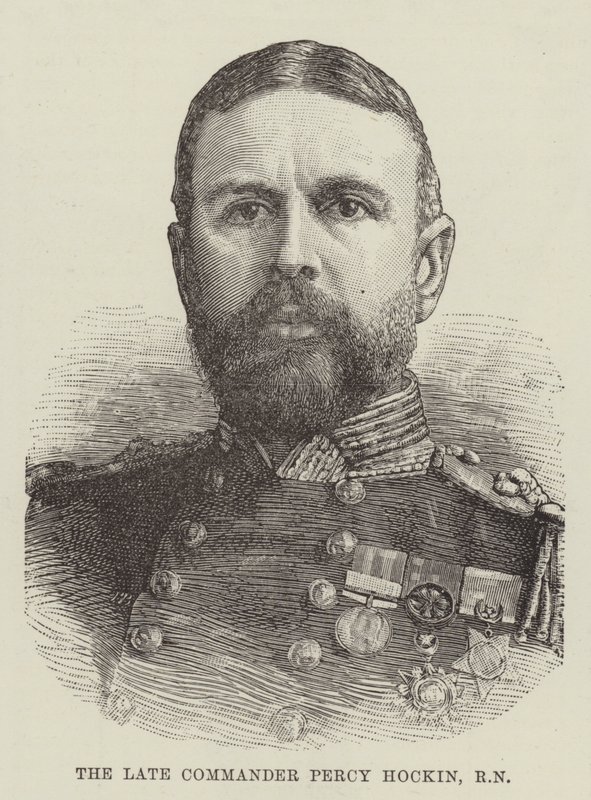 O falecido Comandante Percy Hockin, RN (gravura) de English School