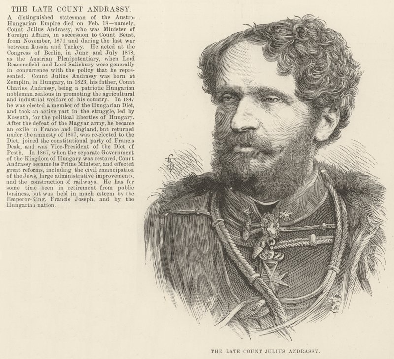 O falecido Conde Julius Andrassy (gravura) de English School