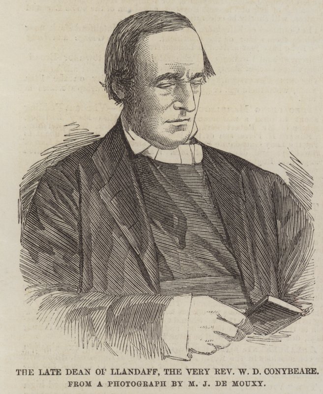 O falecido Reitor de Llandaff, o Muito Reverendo W D Conybeare (gravura) de English School