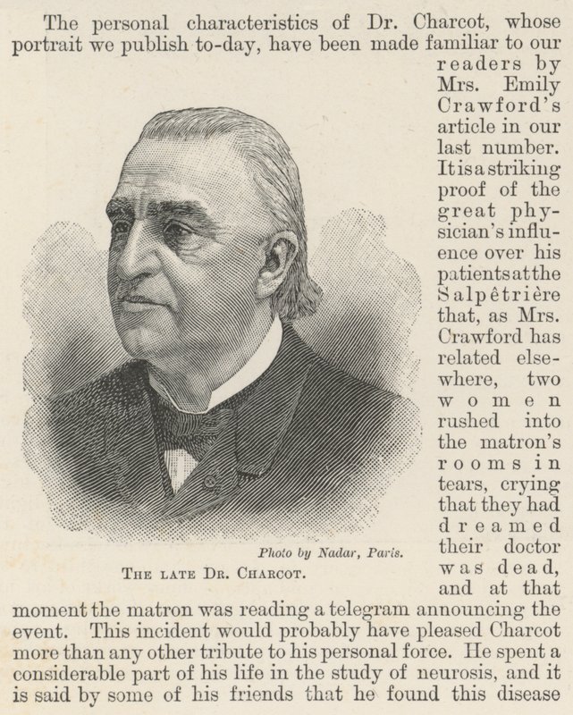O falecido Dr. Charcot (gravura) de English School