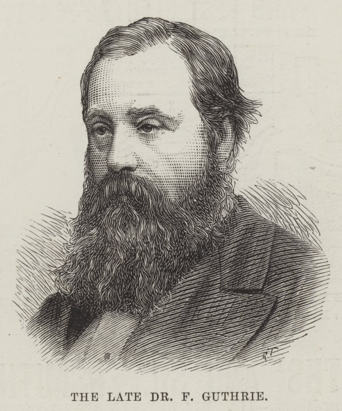O falecido Dr. F Guthrie (gravura) de English School