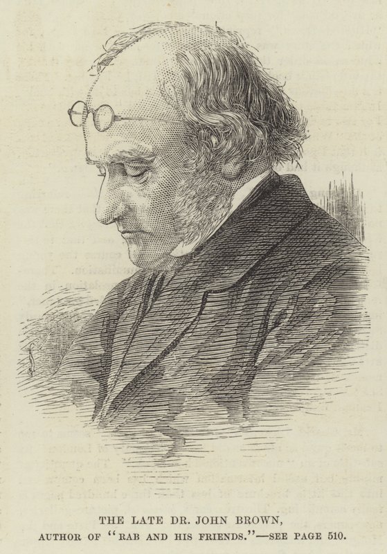 O falecido Dr. John Brown, autor de "Rab and his Friends" (gravura) de English School