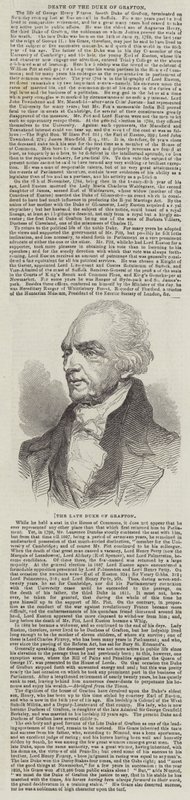 O falecido Duque de Grafton (gravura) de English School