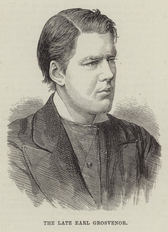 O falecido Earl Grosvenor (gravura) de English School