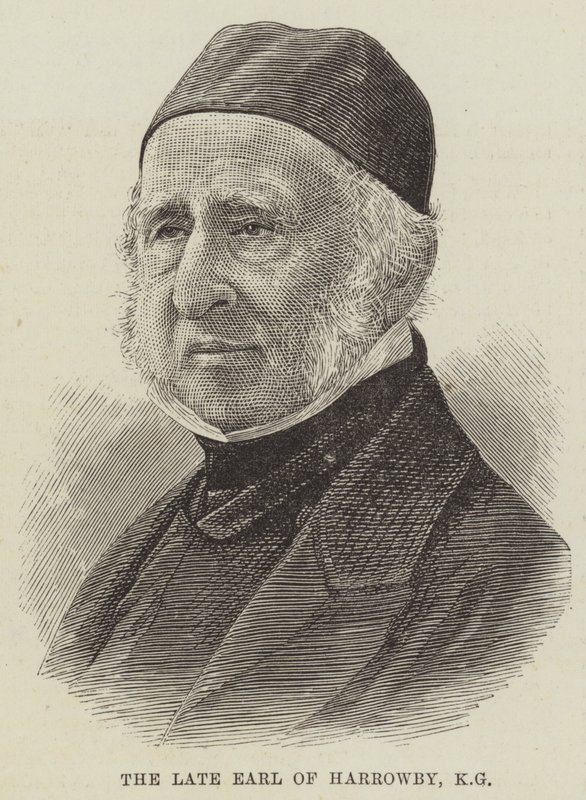 O falecido Conde de Harrowby, KG (gravura) de English School