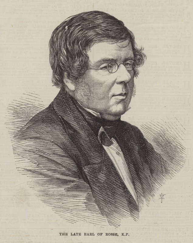 O falecido Conde de Rosse, KP (gravura) de English School