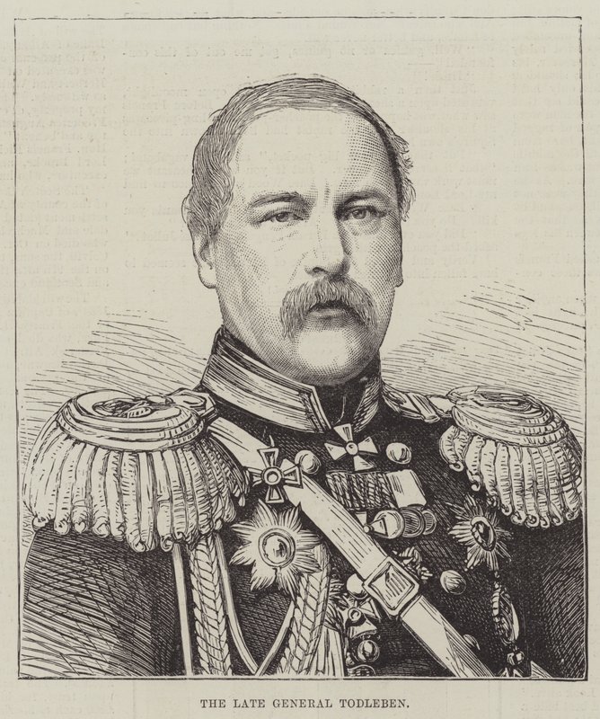 O falecido General Todleben (gravura) de English School