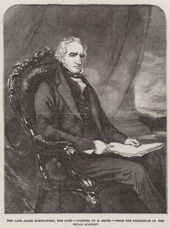 O falecido James Montgomery, o Poeta (gravura) de English School