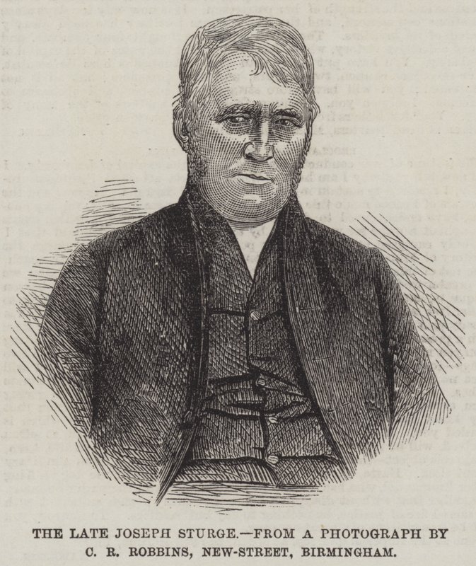 O falecido Joseph Sturge (gravura) de English School