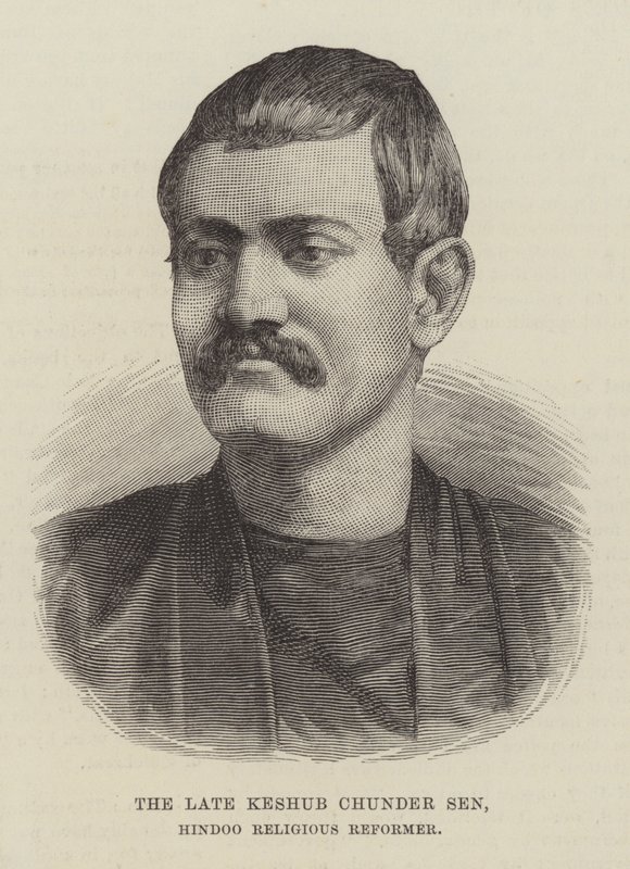 O falecido Keshub Chunder Sen, Hindoo Religious Reformer (gravura) de English School