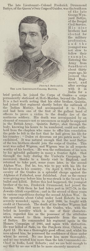 O falecido Tenente-Coronel Battye (gravura) de English School