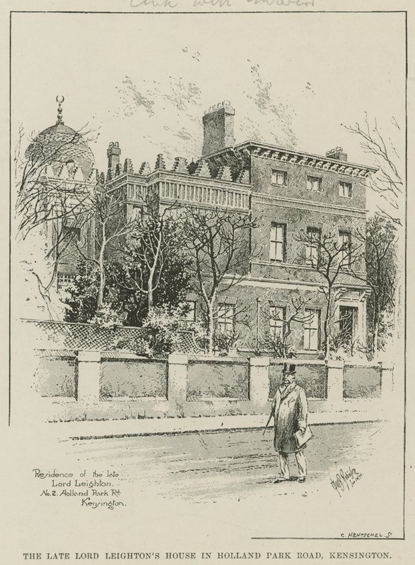 O falecido Lord Leighton casa em Holland Park Road, Kensington, Londres de English School
