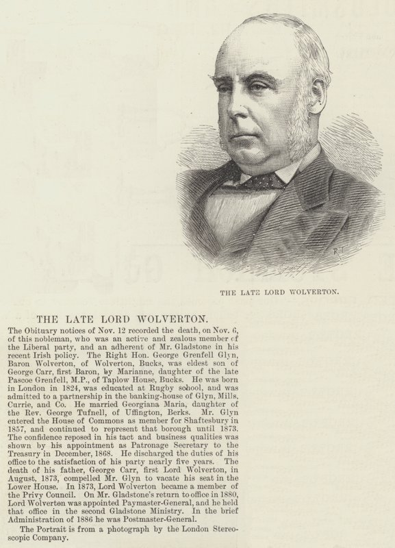 O falecido Lord Wolverton (gravura) de English School