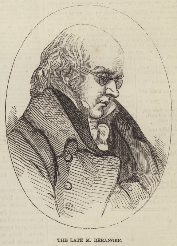 O falecido M Beranger (gravura) de English School