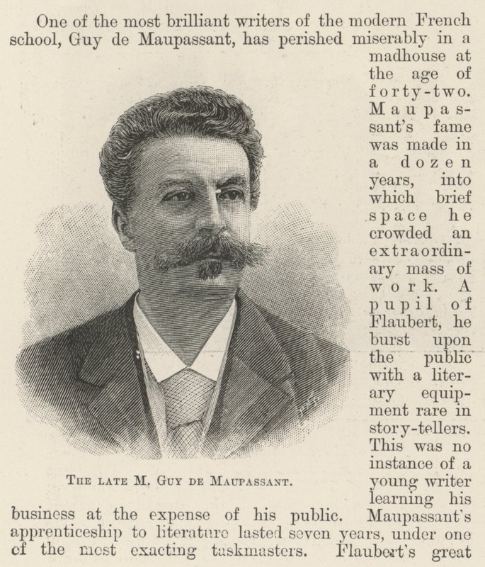 O falecido M Guy de Maupassant (gravura) de English School
