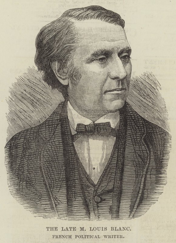 O falecido Louis Blanc, escritor político francês (gravura) de English School