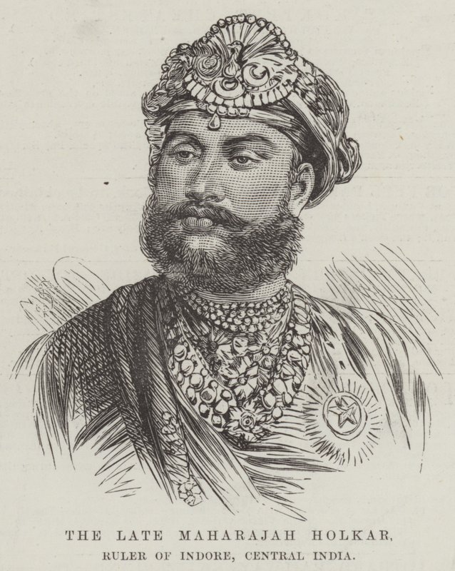 O falecido Maharajah Holkar, Governador de Indore, Índia Central (gravura) de English School