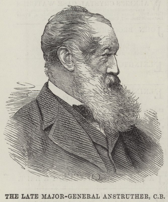 O falecido Major-General Anstruther, CB (gravura) de English School