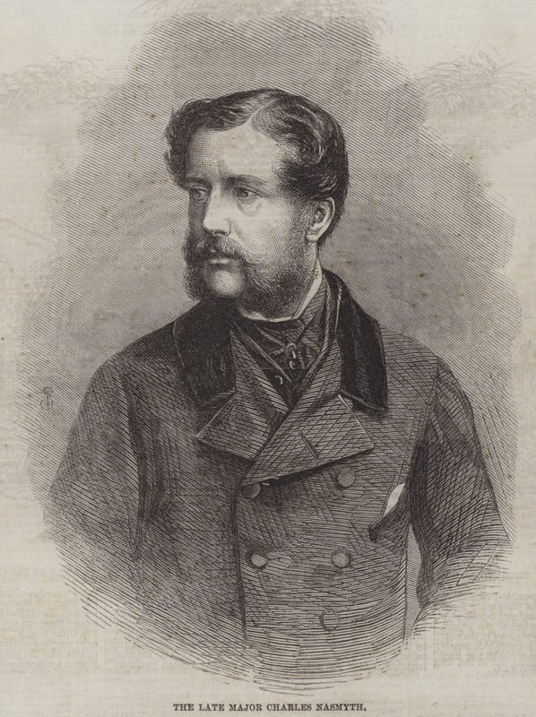 O falecido Major Charles Nasmyth (gravura) de English School