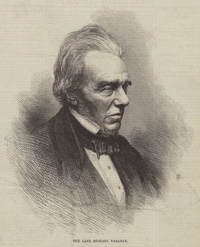 O falecido Michael Faraday (gravura) de English School